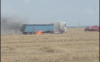 У полі на Рівненщині палає вантажівка (ВІДЕО)