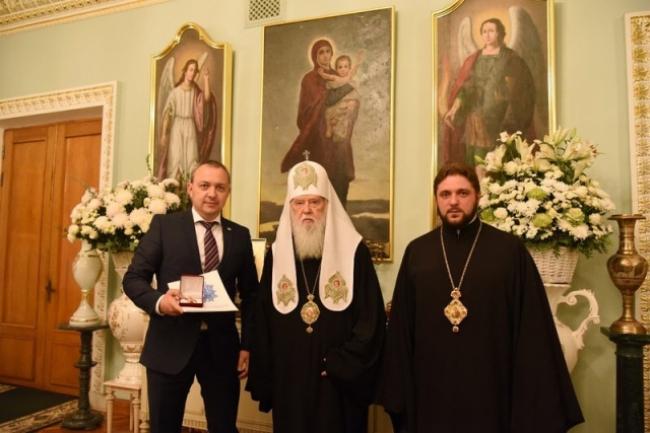 Патріарх Філарет нагородив Муляренка орденом