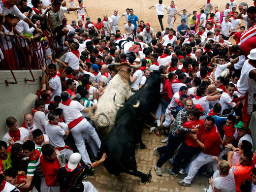 Забіг биків у Памплоні обернувся тиснявою: тварини бігли по людях