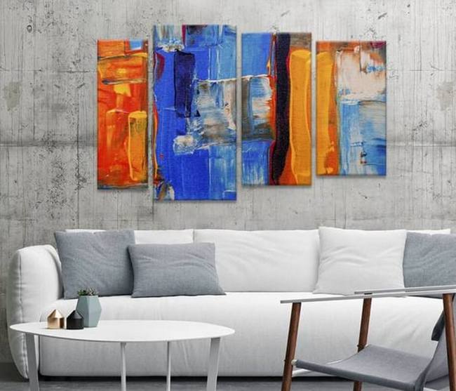 Абстрактний живопис в інтер'єрі