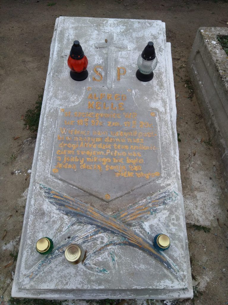 Надгробок на могилі Альфреда Келлє