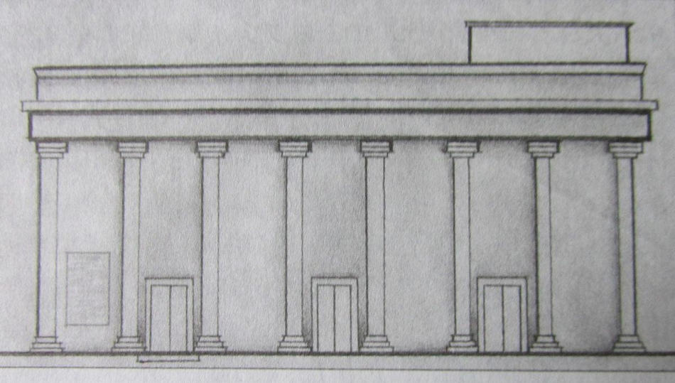 Фасад театру Зафрана. Малюнок по пам’яті рівнянина, актора Ігоря Жилінського