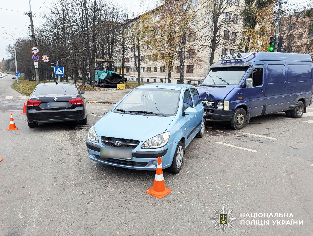 На Чорновола трапилася потрійна ДТП
