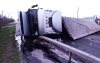 На Дубенщині перекинута вантажівка перекрила трасу