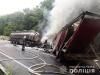 На міжнародній трасі на Рівненщині зіткнулися і загорілися дві вантажівки 