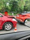 Неподалік лікарні у Рівному «поцілувалися» червоні автівки