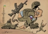Рівненський художник-карикатурист показав, як рашисти втікають з України