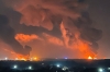 У російському Брянську вночі загорілася нафтобаза та військова частина