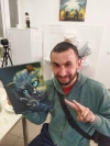 Військовик-парашутист потрапив під обстріл «Градами» і став малювати картини