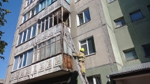 У багатоповерхівці в Костополі вигорів балкон