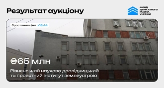 Майно інституту в центрі Рівного пішло з молотка за 65 мільйонів 