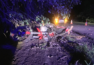 На Рівненщини один мотоцикліст розбився об бетонну стіну, а інший – впав на дорозі 