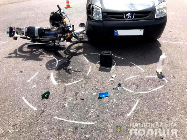ДТП у Рівненському районі: постраждав мотоцикліст (відео)