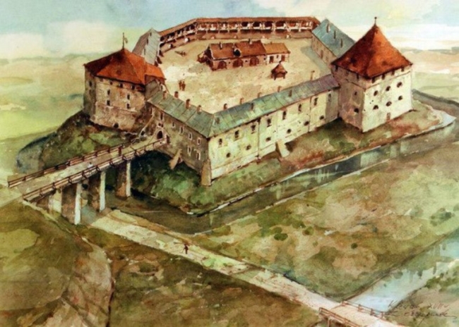 Клеванський замок на малюнку історика