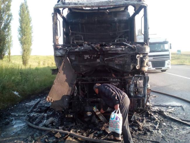 На «Київ-Чоп» горіла вантажівка 