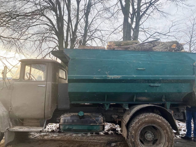 На Острожчині затримали вантажівку, яка везла деревину без документів