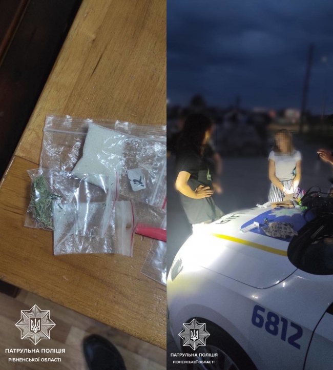 Сарненські патрульні знайшли у двох молодих жінок наркотики