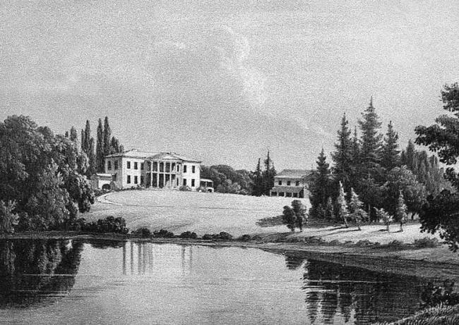 Зображення шпанівських краєвидів з палацом та інтер’єри самого палацу дійшли до нас в акварелях дружини Міхала Радзівілла (уродженої Стецької) Олександри, зроблені в 1834-1835 роках