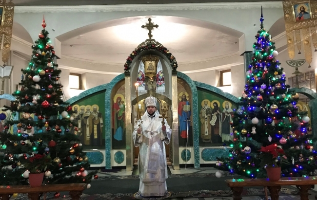 У навечір’я Різдва Христового архієпископ Іларіон очолив Богослужіння у Свято-Покровському соборі
