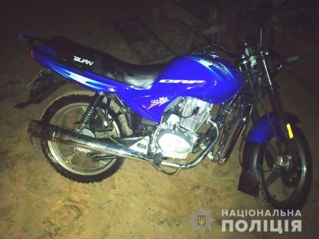 У Рокитнівському районі п`яний викрав мотоцикла та викинув його у канаву