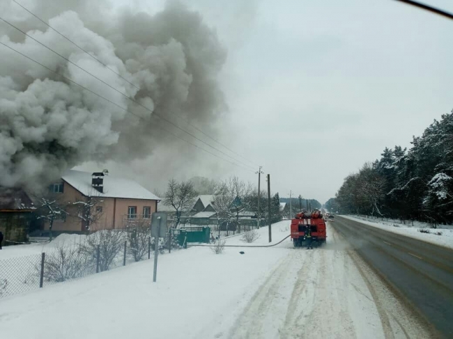 У Смизі будівля палала майже як смолоскип