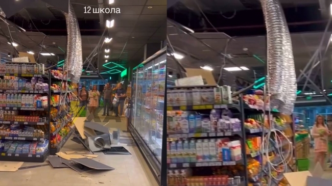 У супермаркеті Рівного зненацька звалилась стеля 