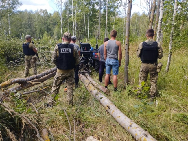 В прикордонні Рівненщині шість чоловіків вирубували ліс