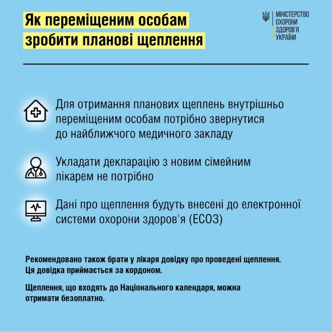 В Україні зменшується кількість щеплень