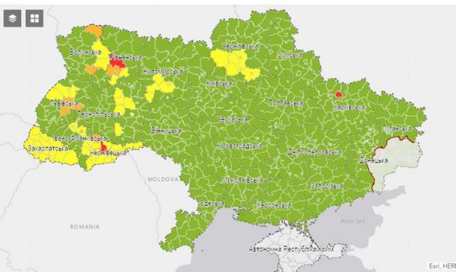 В Україні змінили поділ на карантинні зони: Костопільський район - в «червоній» , Дубно - в  «жовтій»